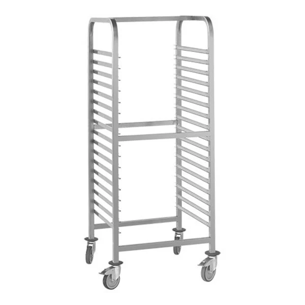 EMGA Regaalwagen | 17x GN 2/1 | Tussenruimte 75mm | 660x755x1710mm | RVS