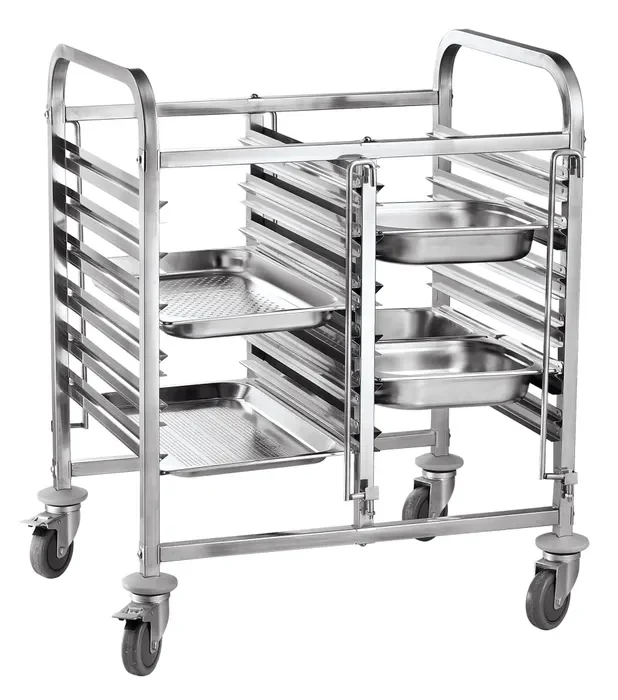 Hendi Dubbele Regaalwagen | 12x GN 1/1 | 810x610x960mm | RVS
