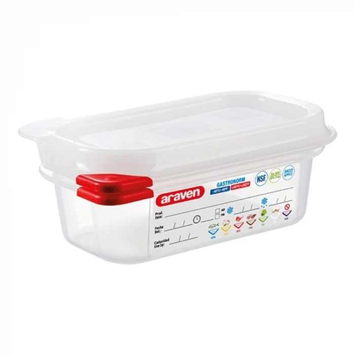 Araven Voedseldoos GN 1/9 | 65(H)mm | HACCP