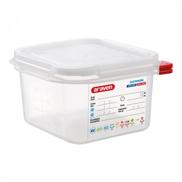 Araven Voedseldoos GN 1/6 | 100(H)mm | HACCP