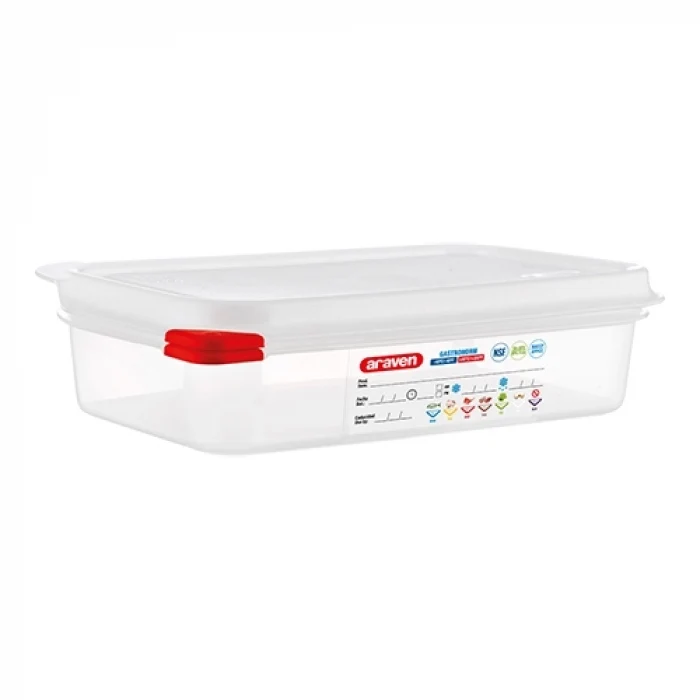 Araven Voedseldoos GN 1/4 | 65(H)mm | HACCP
