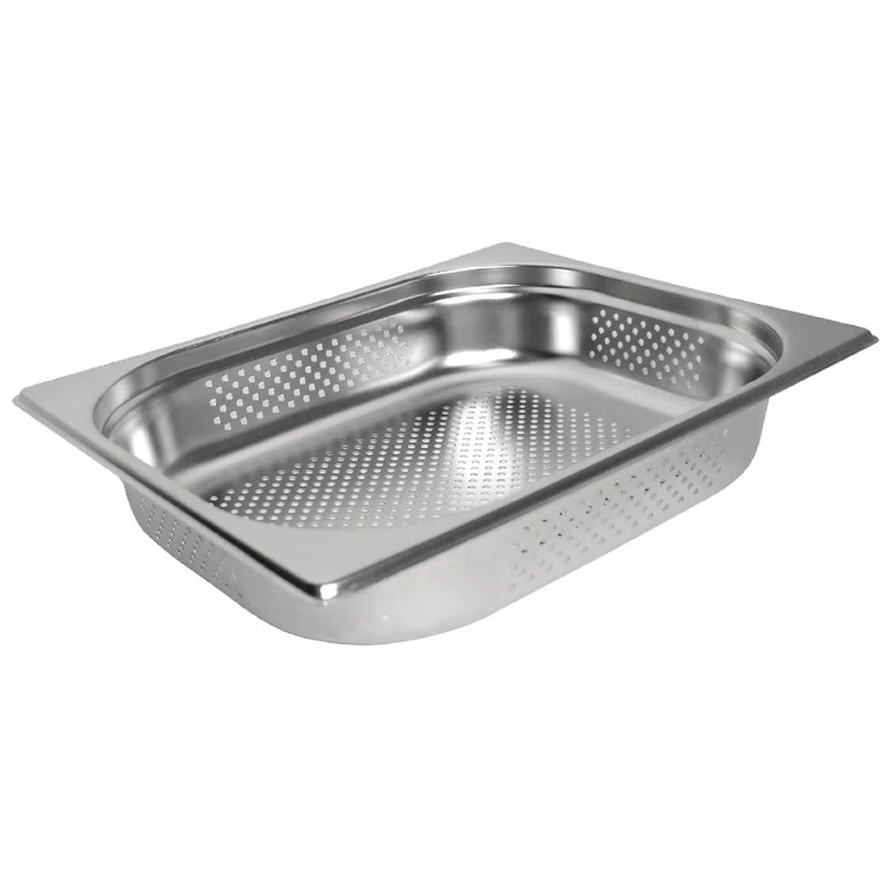 Vogue geperforeerde RVS Gastronormbak 1/2 100mm(H)
