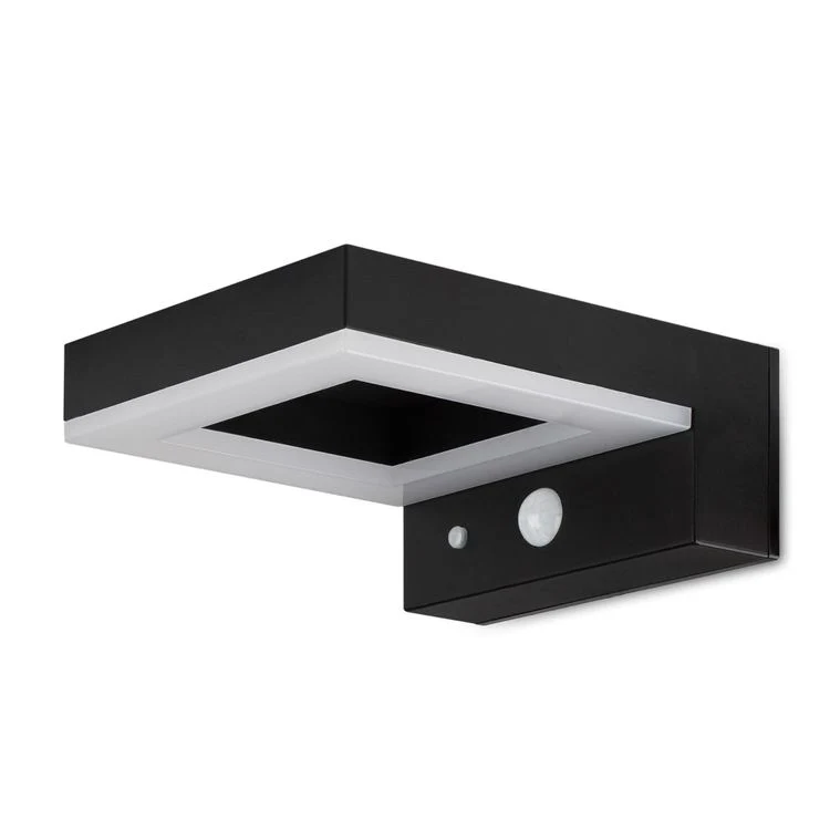 Brendz wandlamp Bata LED solar verlichting met sensor zwart