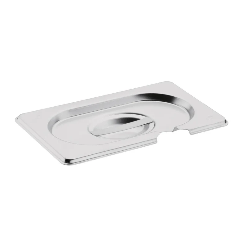 Vogue RVS deksel met lepeluitsparing GN 1/9