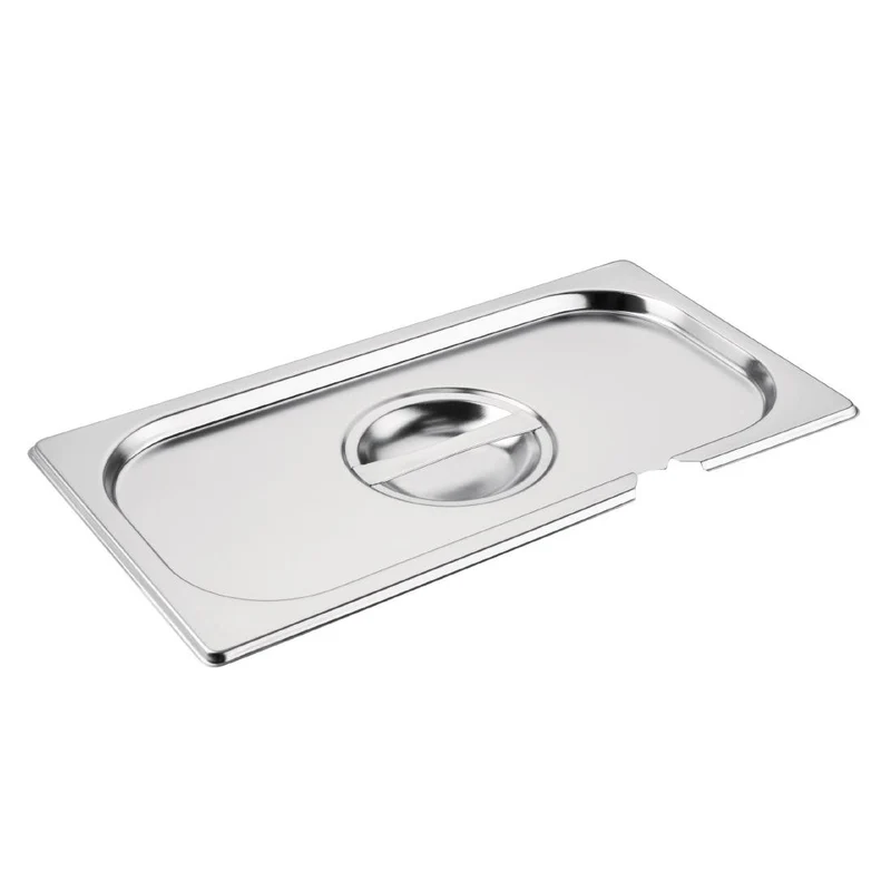 Vogue RVS deksel met lepeluitsparing GN 1/3