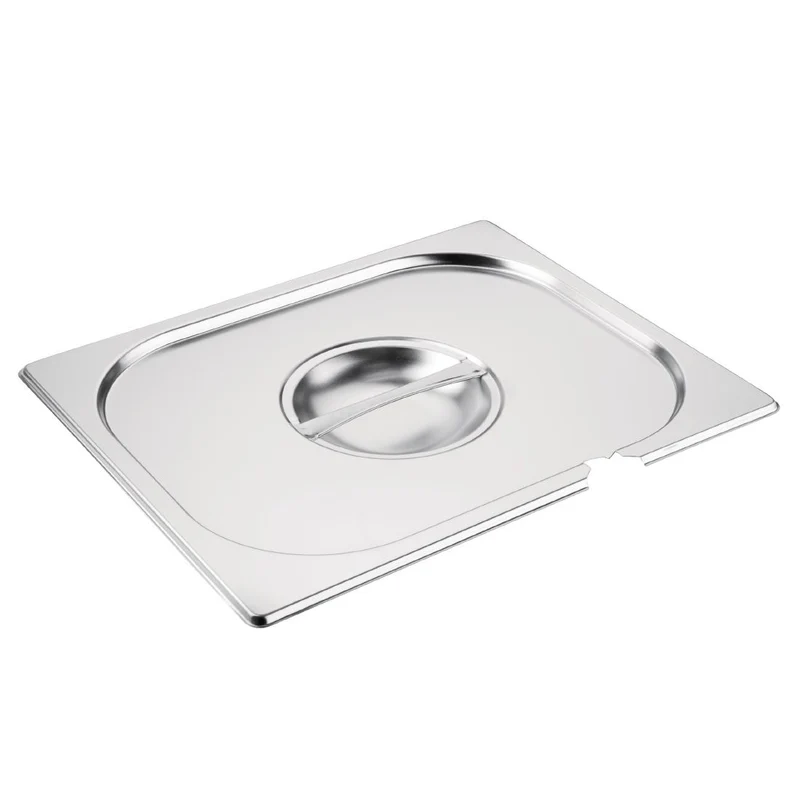 Vogue RVS deksel met lepeluitsparing GN 1/2