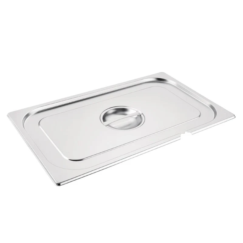 Vogue RVS deksel met lepeluitsparing GN 1/1