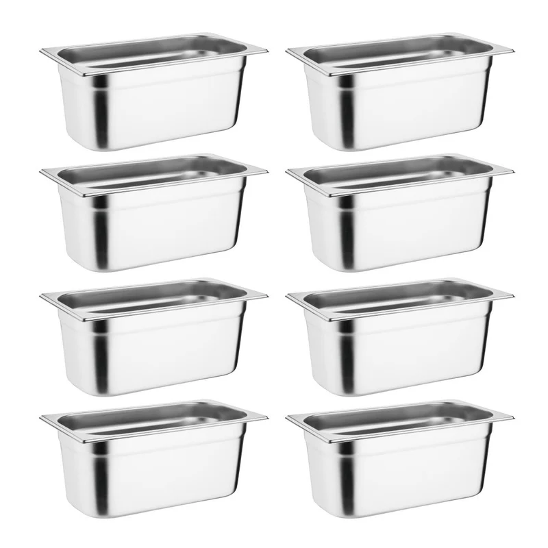 Vogue GN Gastronormbakken set 8x GN 1/3