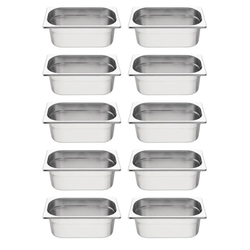 Vogue GN Gastronormbakken set 10x GN 1/4 (10 stuks)