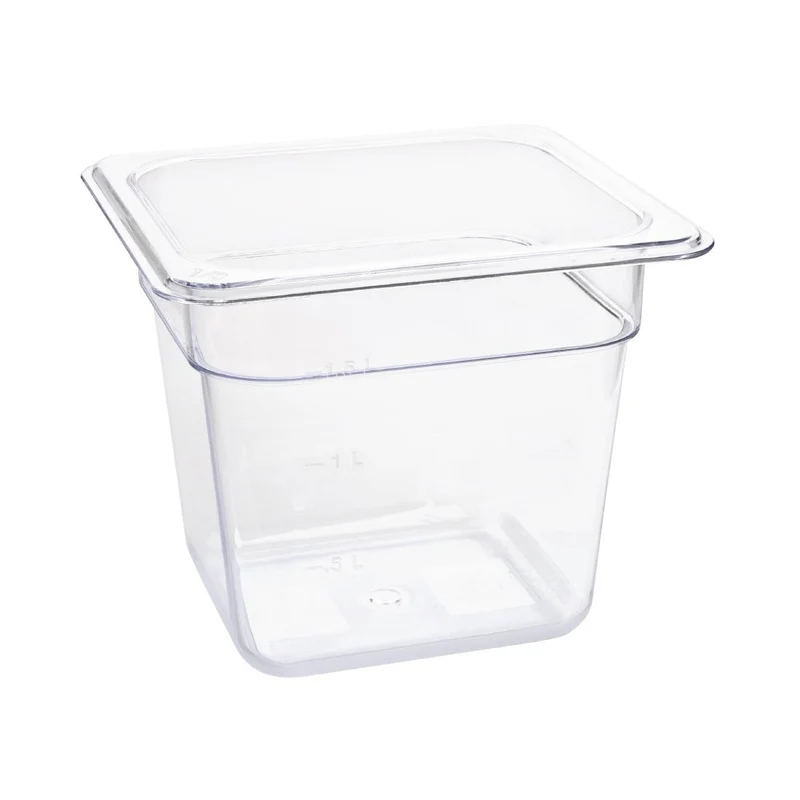 Vogue Polycarbonaat 1/6 Gastronormbak 150mm(H) | Transparant