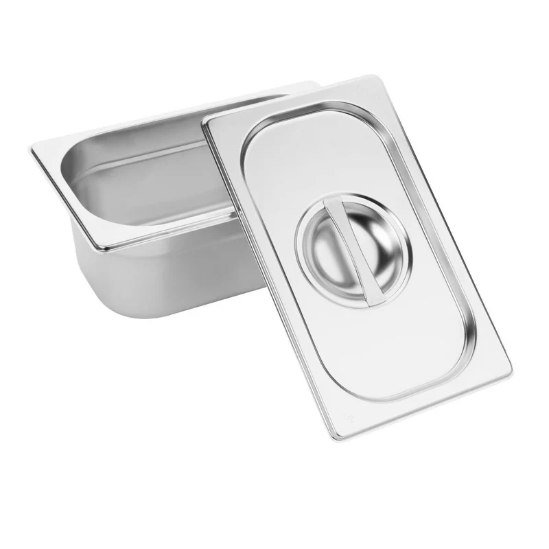 Vogue Gastronormbak set met deksels 1/9 (6 stuks)