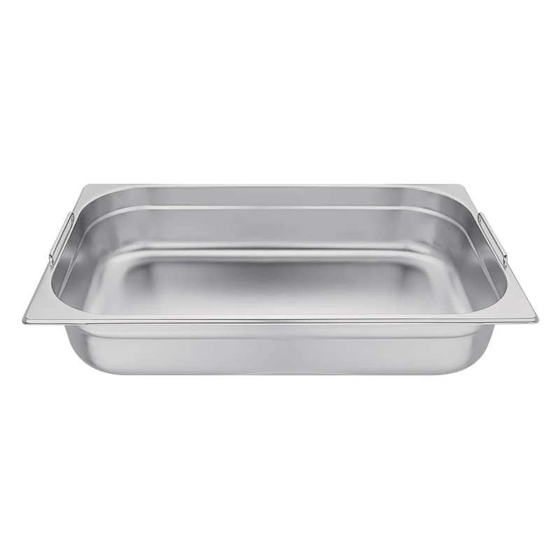 Vogue RVS GN 1/1 Gastronormbak met handgrepen 100mm(H)