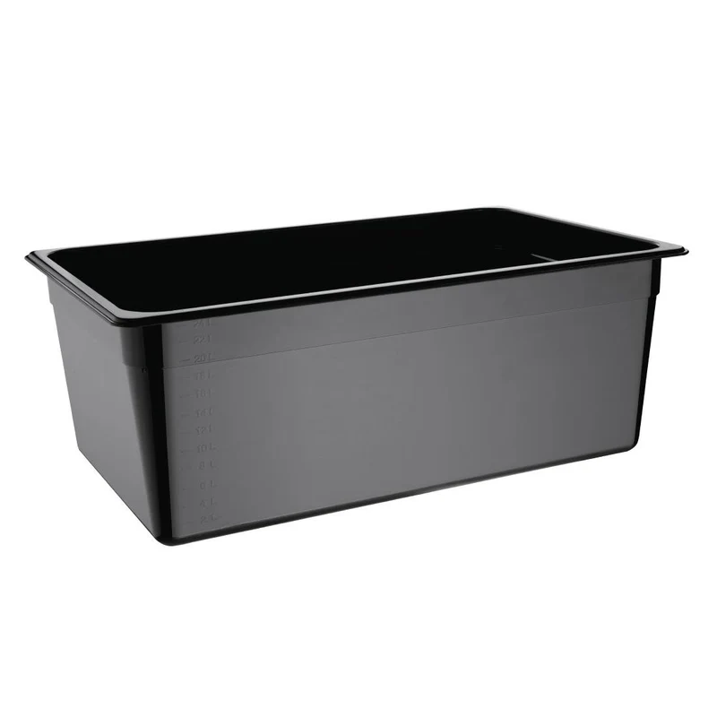 Vogue Polycarbonaat 1/1 Gastronormbak 200mm(H) | Zwart