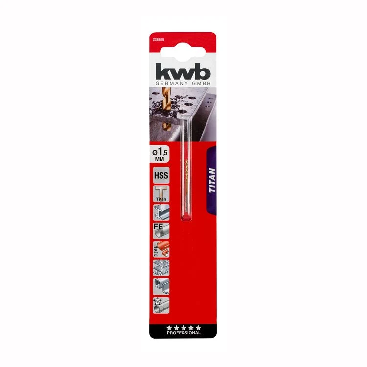 KWB titan metaalboor ø1,5mm