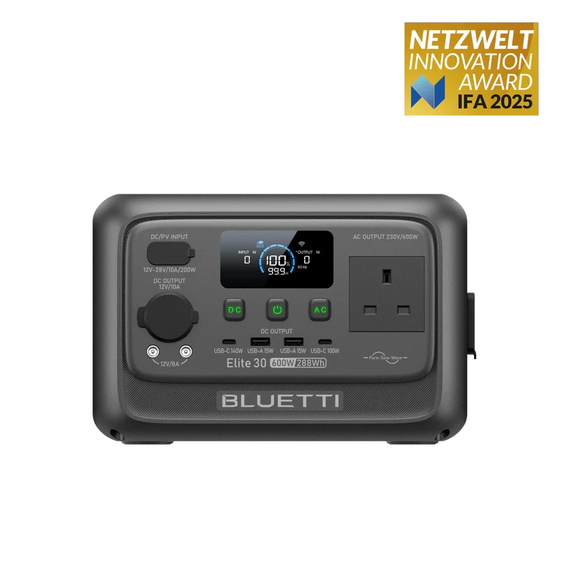BLUETTI Elite 30 V2 Portable Power Station | 600W 288Wh | UK Plug