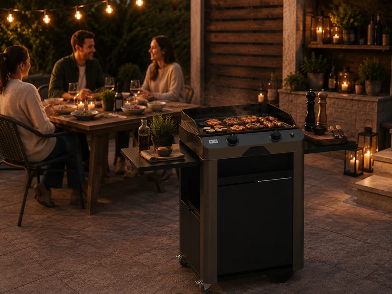 Combo Fusion Cargo Grijs - 60 - Plancha Gas + Roltafel