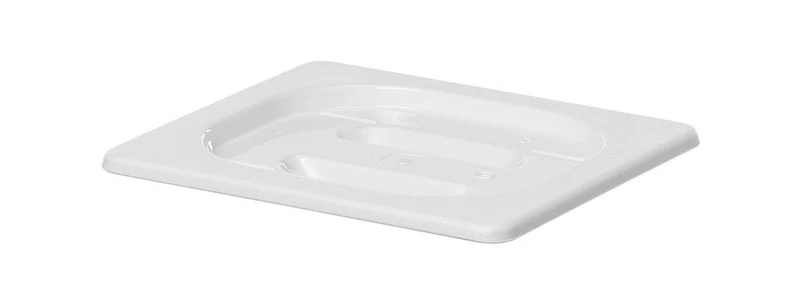Deksel voor Gastronormbak Polycarbonaat | HENDI | GN 1/6 | Wit | 176x162mm
