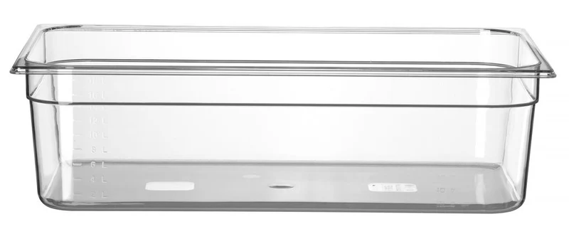 Gastronormbak Polycarbonaat | HENDI | Profi Line | GN 1/1 | 21L | Transparant | 530x325x(H)150mm