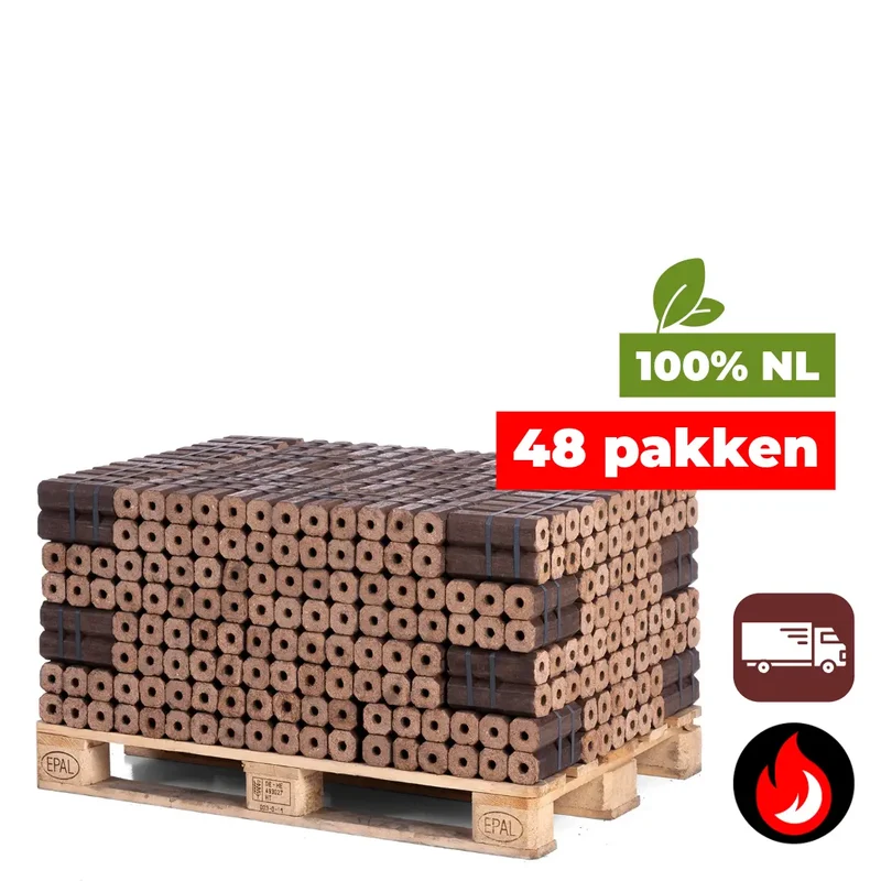 Pini Kay Briketten | 100% NL | Eik | 48 pakken