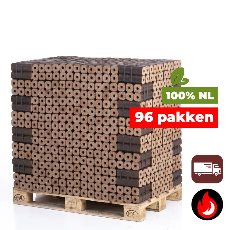 Pini Kay Briketten | 100% NL | Eik | 96 pakken