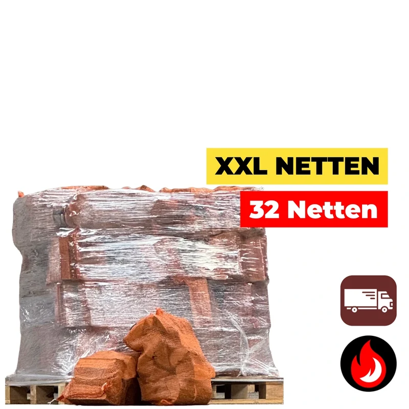 32 XL Zakken Eiken Haardhout 40L