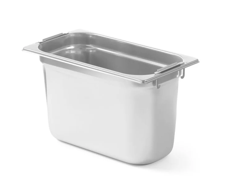 Gastronormbak met intrekbare handgrepen | HENDI | Profi Line | GN 1/3 | 3,9L | 325x176x(H)100mm