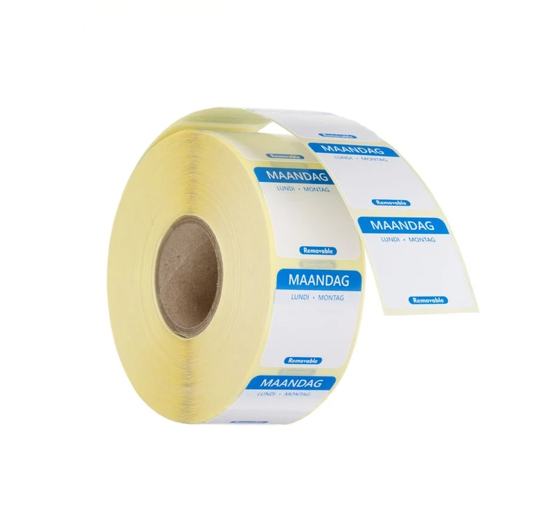 Voedselveiligheidsstickers | Multifunctioneel | Eenvoudig verwijderbaar | HENDI | Maandag | Blauw | 1000 st. | 25x25mm