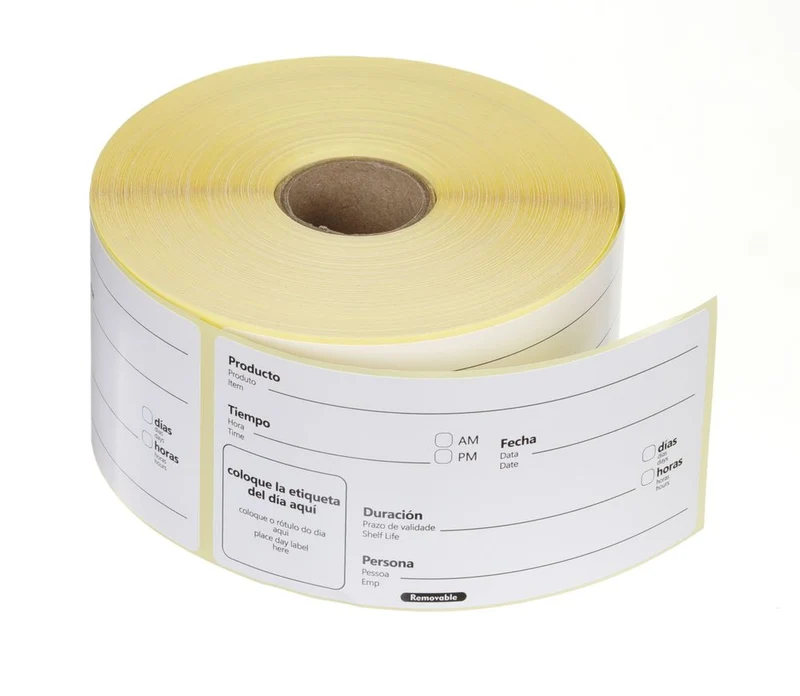 Houdbaarheidsstickers | Multifunctioneel | Eenvoudig te verwijderen | HENDI | Wit | 500 st. | 100x50mm