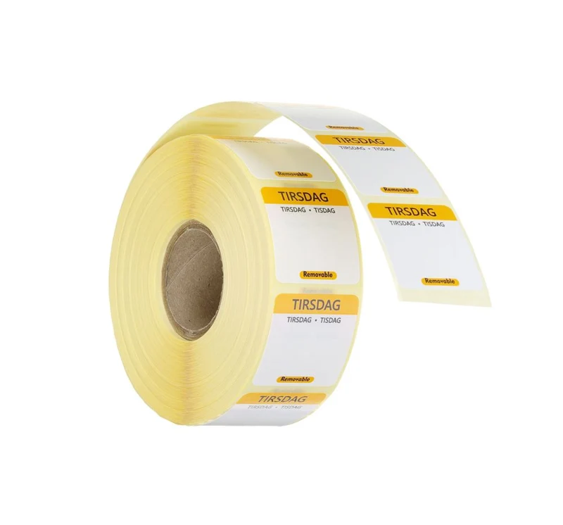 Voedselveiligheidsstickers | Multifunctioneel | Eenvoudig verwijderbaar | HENDI | Dinsdag | Geel | 1000 st.