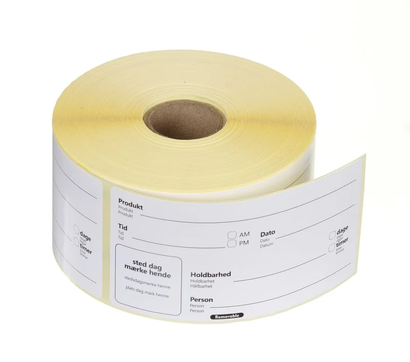 Houdbaarheidsstickers | Multifunctioneel | Eenvoudig te verwijderen | HENDI | Wit | 500 st. | 100x50mm