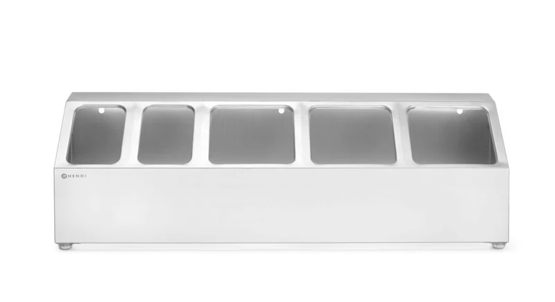Gastronormbak houder | HENDI | 5 compartimenten | 745x245x(H)215mm