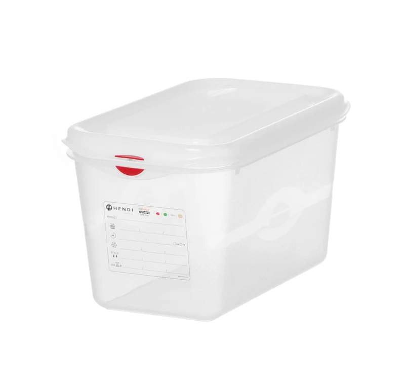 Gastronormbak Polypropyleen HACCP | HENDI | GN 1/4 | 4,3L | Voedseldoos | 265x162x(H)150mm