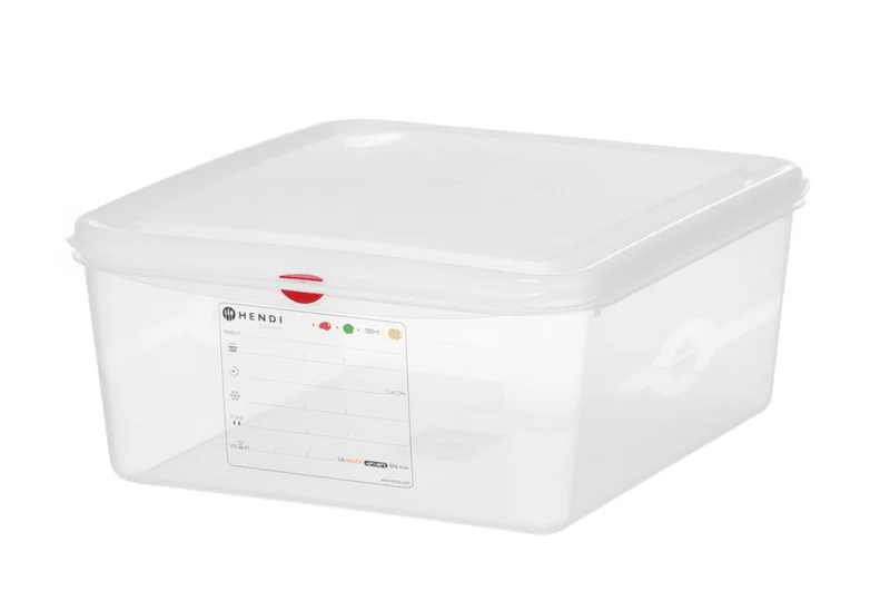 Gastronormbak Polypropyleen HACCP | HENDI | GN 2/3 | 13,5L | Voedseldoos | 354x325x(H)150mm