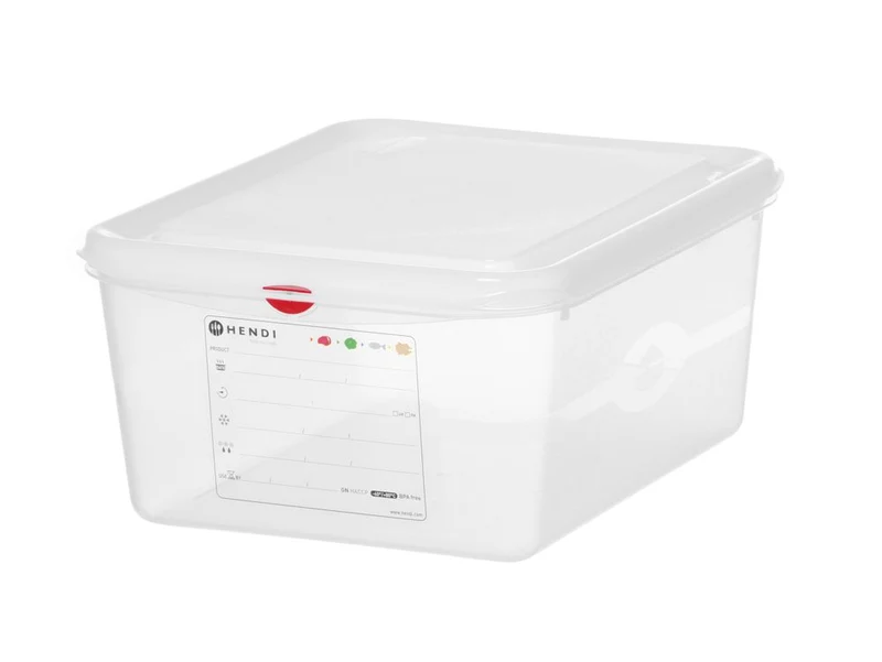 Gastronormbak Polypropyleen HACCP | HENDI | GN 1/2 | 10L | Voedseldoos | 325x265x(H)150mm