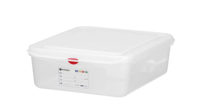 Gastronormbak Polypropyleen HACCP | HENDI | GN 1/2 | 6,5L | Voedseldoos | 325x265x(H)100mm