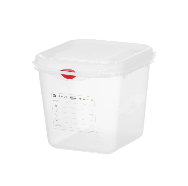 Gastronormbak Polypropyleen HACCP | HENDI | GN 1/6 | 2,6L | Voedseldoos | 176x162x(H)150mm