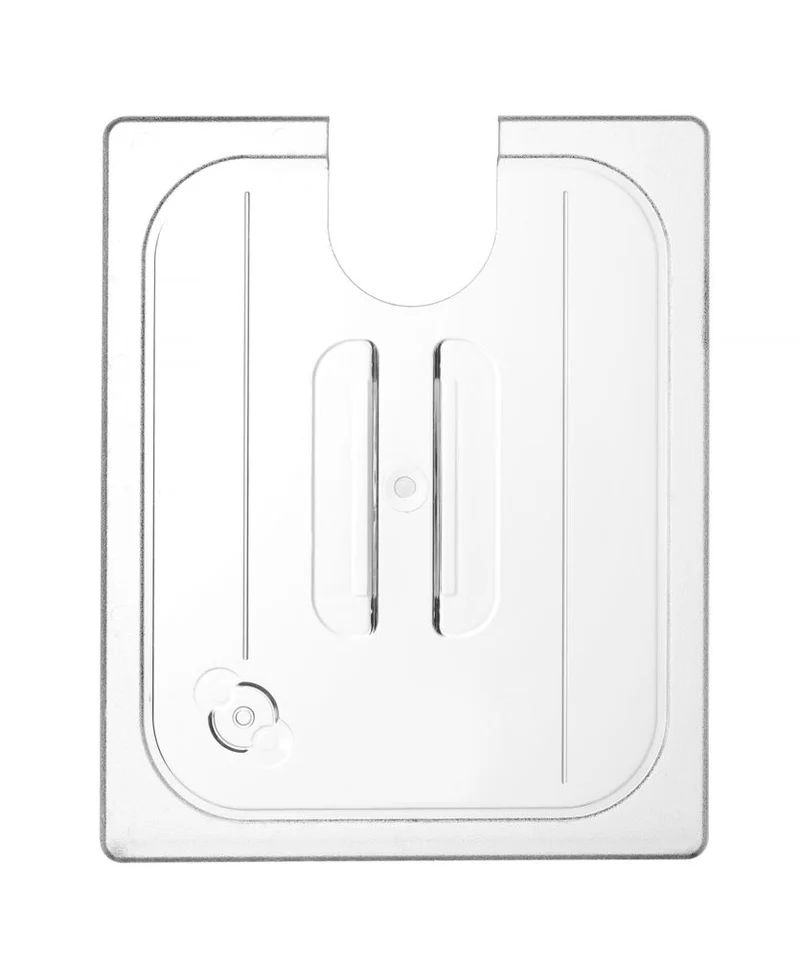 Deksel voor Gastronormbak met uitsparing voor sous vide stick | HENDI | GN 1/2 | Transparant | 265x325mm