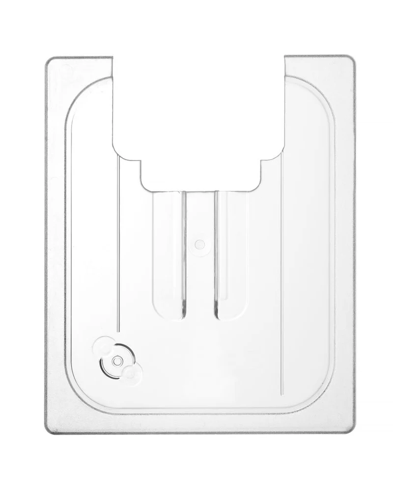 Deksel voor Gastronormbak met uitsparing voor sous vide stick | HENDI | GN 1/2 | Transparant | 265x325mm