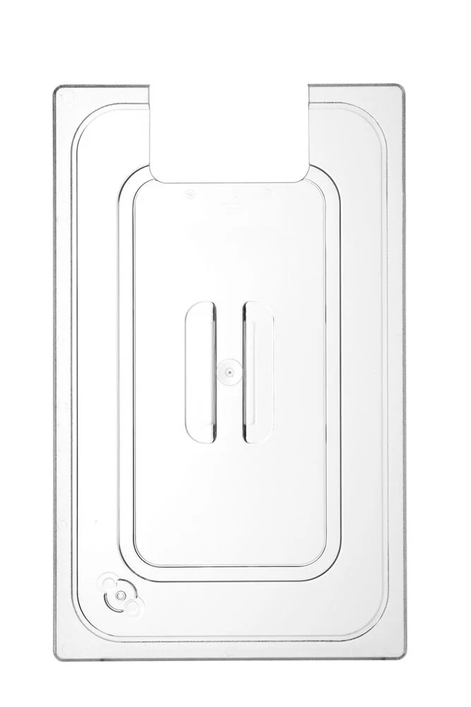 Deksel voor Gastronormbak met uitsparing voor sous vide stick | HENDI | GN 1/1 | Transparant | 530x325mm