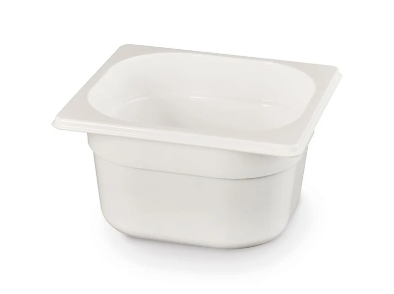 Gastronormbak Polycarbonaat | HENDI | GN 1/6 | 2,4L | Wit | 176x162x(H)150mm