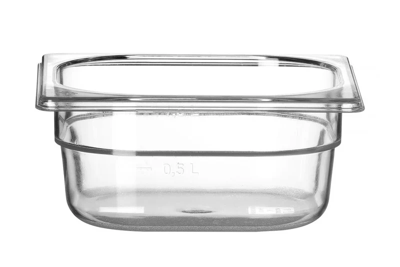 Gastronormbak Polycarbonaat | HENDI | Profi Line | GN 1/6 | 1L | Transparant | 176x162x(H)65mm