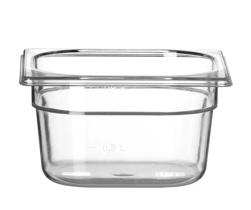 Gastronormbak Polycarbonaat | HENDI | Profi Line | GN 1/6 | 1,6L | Transparant | 176x162x(H)100mm