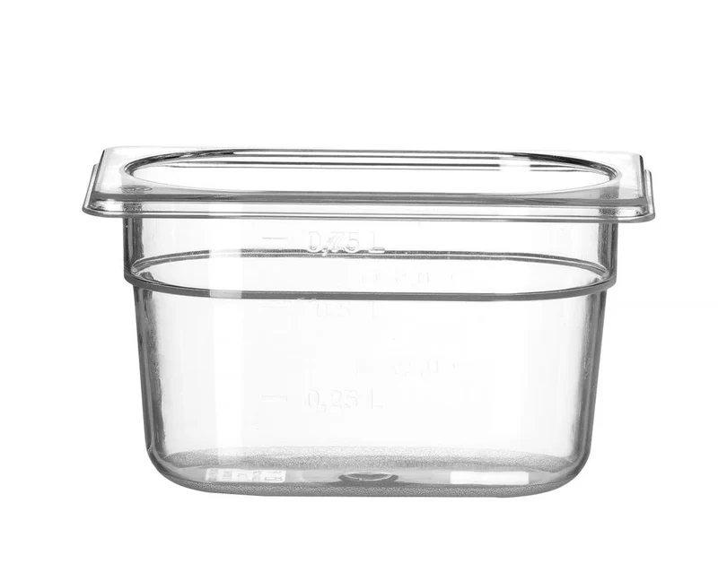 Gastronormbak Polycarbonaat | HENDI | Profi Line | GN 1/9 | 1L | Transparant | 176x108x(H)100mm
