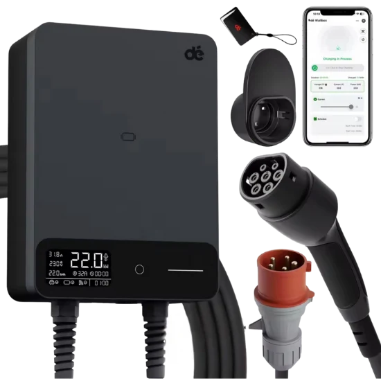 Wallbox Home Mobiele Laadpaal 11kW / 22kW (Type 2 met App)
