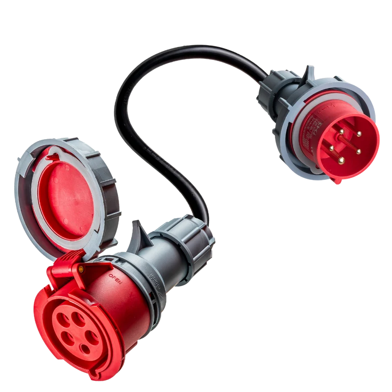 CEE Krachtstroom Adapter (32A naar 16A) – Rood, 5-Polig