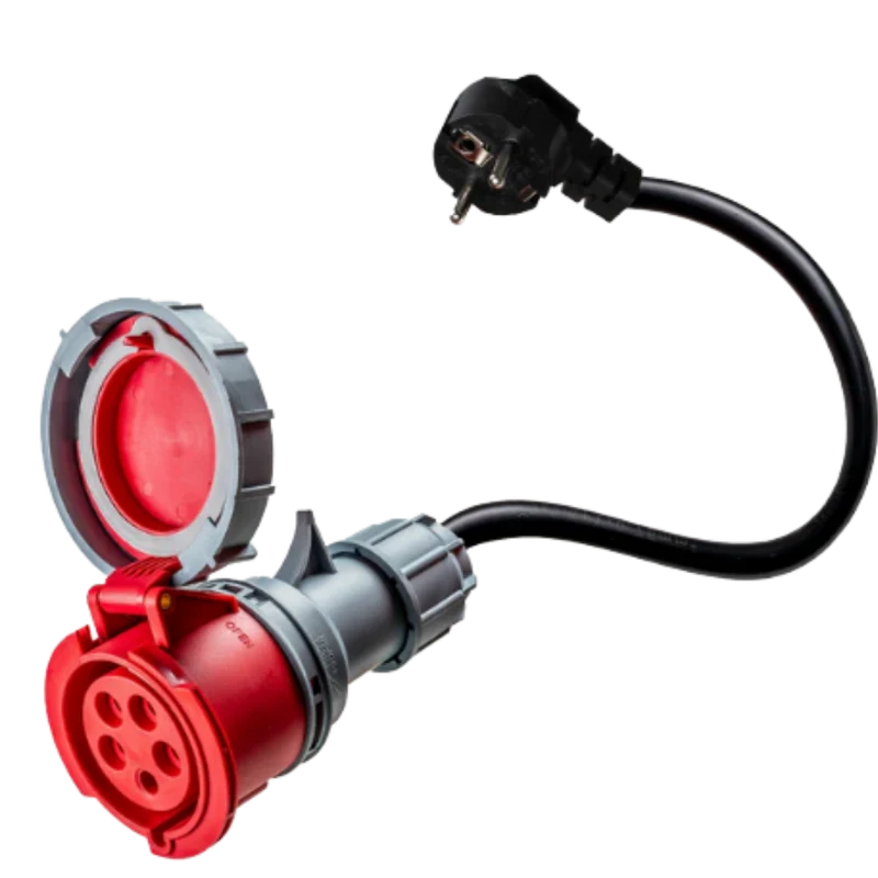 Adapter Rood CEE naar Schuko