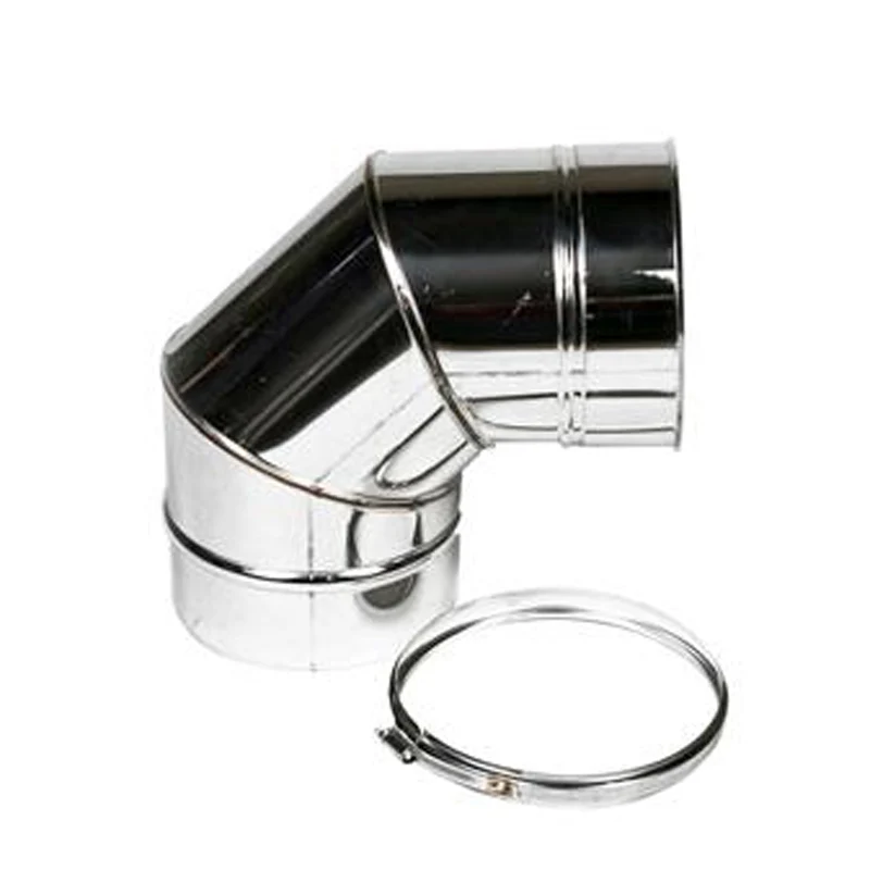 Bocht Ø125 mm – 90° – Enkelwandig RVS