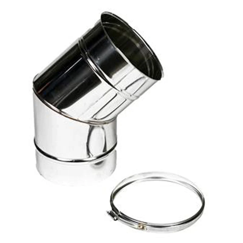 Bocht Ø200 mm – 45° – Enkelwandig RVS