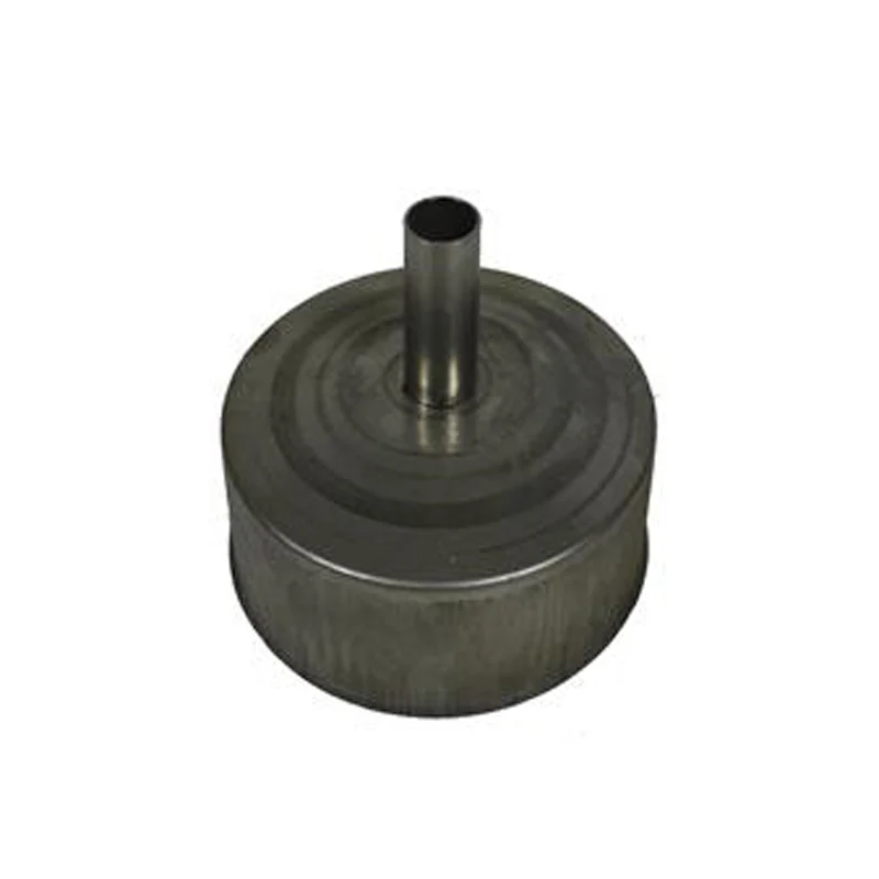 Deksel Ø125 mm met condensafvoer – Enkelwandig RVS
