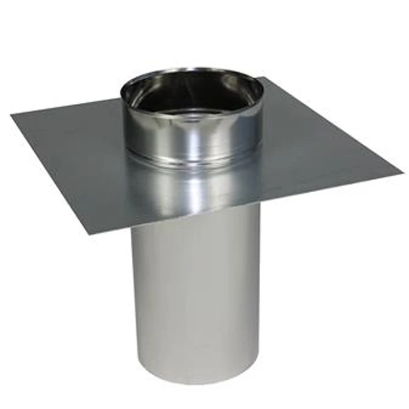 Vloerplaat Ø175 mm – Enkelwandig RVS
